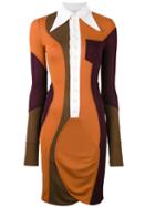 Givenchy - Colour Block Fitted Shirt Dress - Women - Viscose - 38, Yellow/orange, Viscose