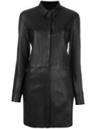 Rta Long Leather Jacket, Women's, Size: Medium, Black, Lamb Skin