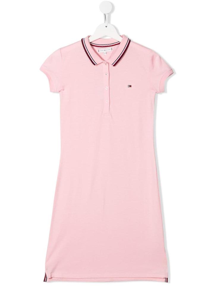 Tommy Hilfiger Junior Teen Logo Polo Dress - Pink