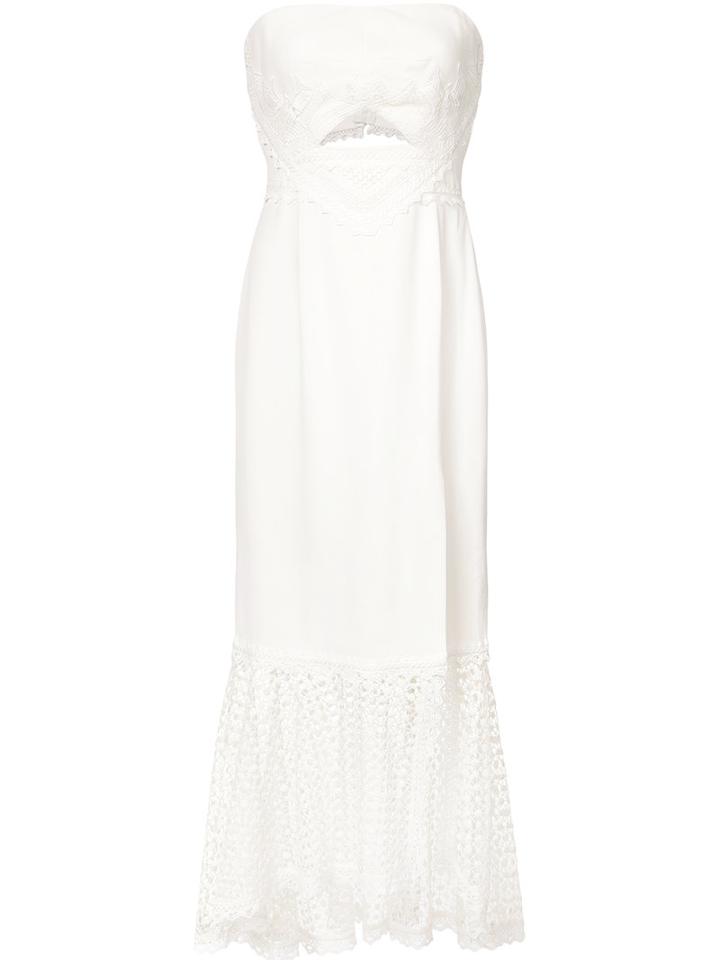 Jonathan Simkhai Bandeau Dress, Women's, Size: 4, White, Spandex/elastane/acetate/viscose/silk