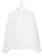 Dondup Kids Teen Ruffle-trim Shirt - White