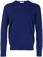 Cruciani Cashmere V-neck Sweater - Blue