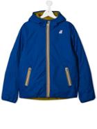 K Way Kids Reversible Hooded Jacket - Blue