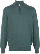 Brunello Cucinelli Half-zip Long Sleeve Sweater - Green