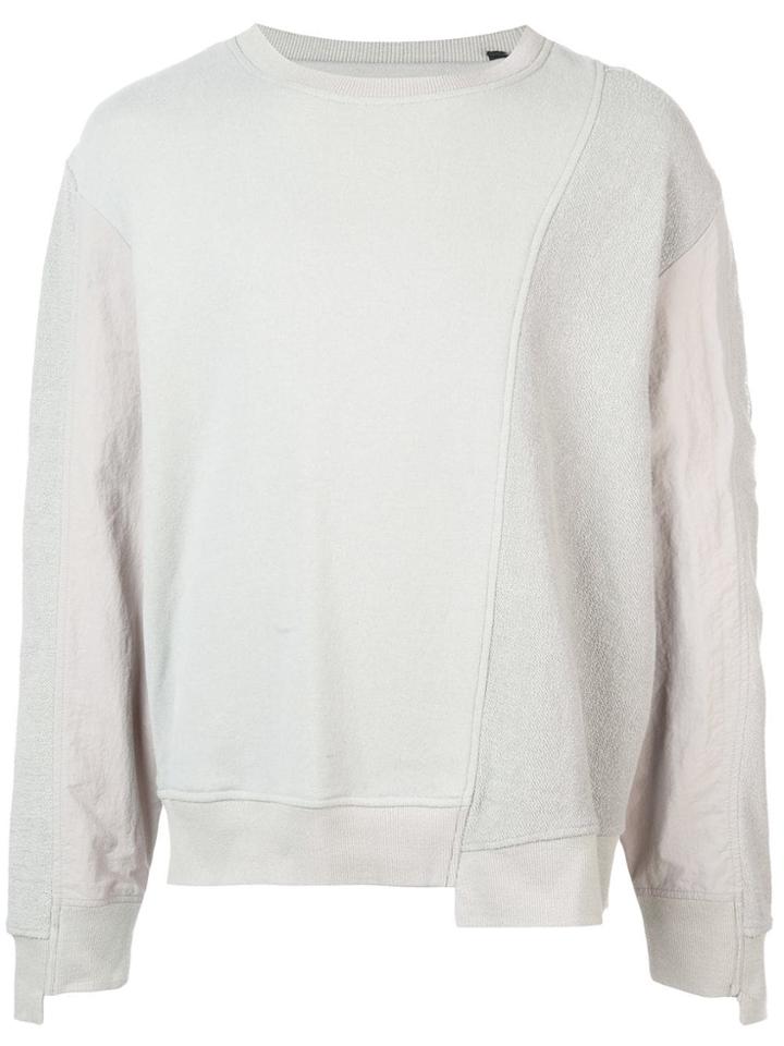 Mostly Heard Rarely Seen Asymmetrical Seam Sweatshirt - Grey