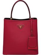 Prada Double Saffiano Leather Bag - Red