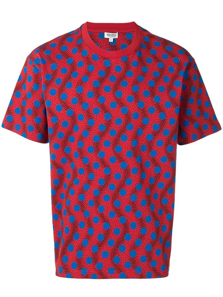 Kenzo Wavy Dots T-shirt - Red