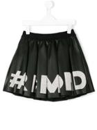 John Richmond Kids Logo Print Draped Skirt - Black