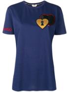Fendi Heart Patch T-shirt - Blue