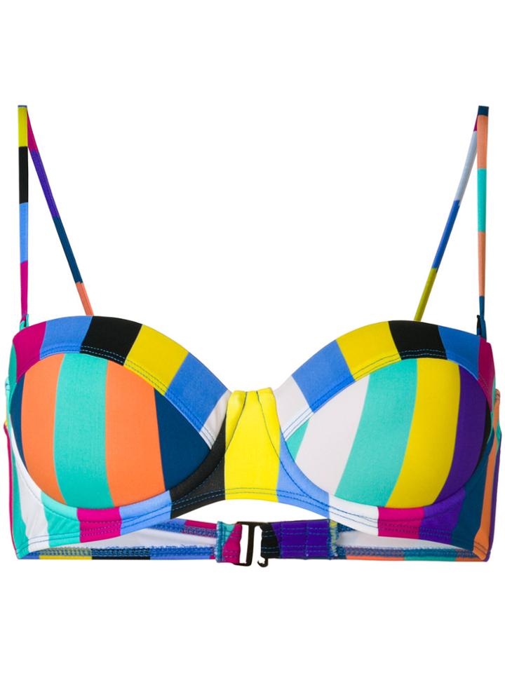 Diane Von Furstenberg Harper Stripe Bikini Bralette - Multicolour