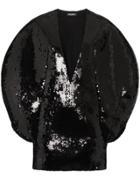 Balmain Cocoon Sleeve Mini Dress - Black