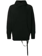 Julius Rear Strap Hoodie - Black