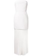Dion Lee Linear Pleated Strapless Dress - White