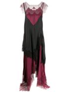 Lanvin Layered Lingerie-style Asymmetric Dress - Black