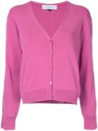 Le Ciel Bleu Button Sleeve Cardigan - Pink & Purple