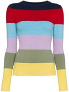 Joostricot Red, Blue Purple And Yellow Striped Long-sleeved Cotton