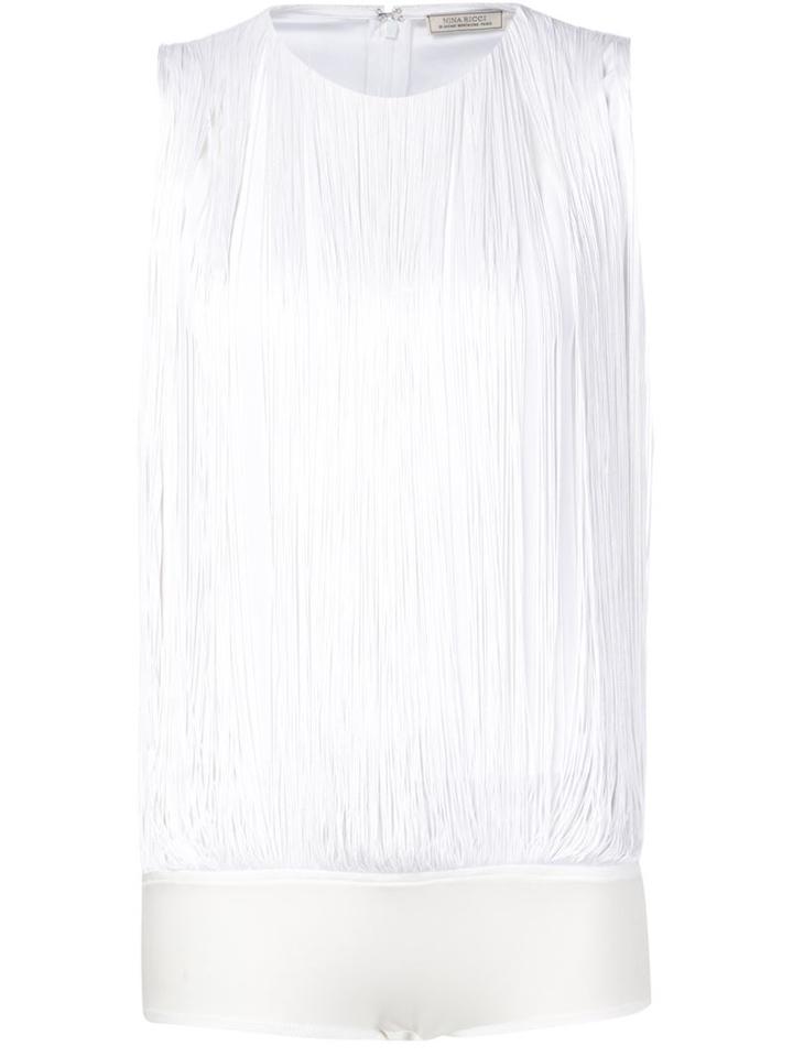 Nina Ricci Fringed Sleeveless Top