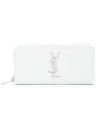 Saint Laurent Zip Around Wallet - White