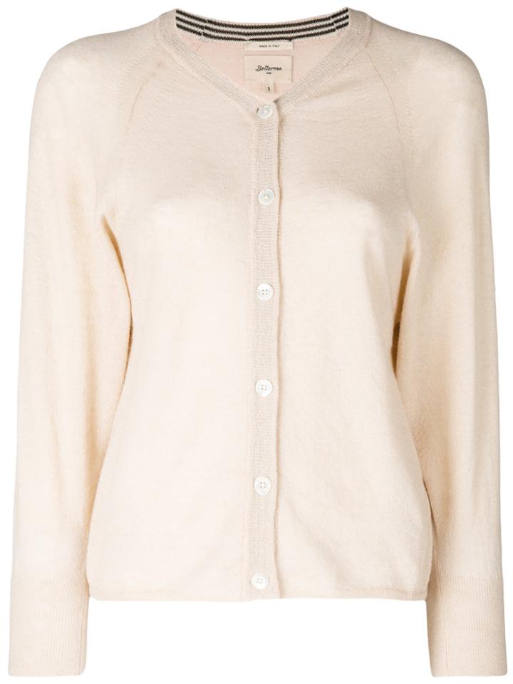 Bellerose V-neck Button Cardigan - Nude & Neutrals