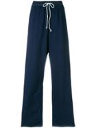 Mm6 Maison Margiela Wide Leg Track Pants - Blue