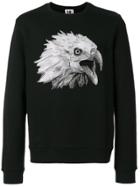 Les Hommes Urban Eagle Print Sweatshirt - Black