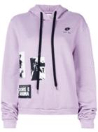 Damir Doma Patch-work Hooded Sweatshirt - Pink & Purple