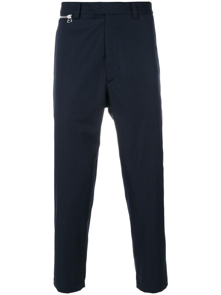 Oamc Tapered Cropped Trousers - Blue