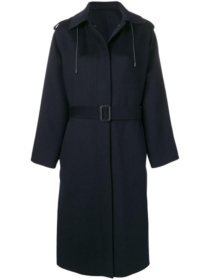 Joseph Long Hooded Coat - Blue