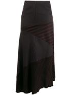 Romeo Gigli Pre-owned 1990s Asymmetric Striped Skirt - Black