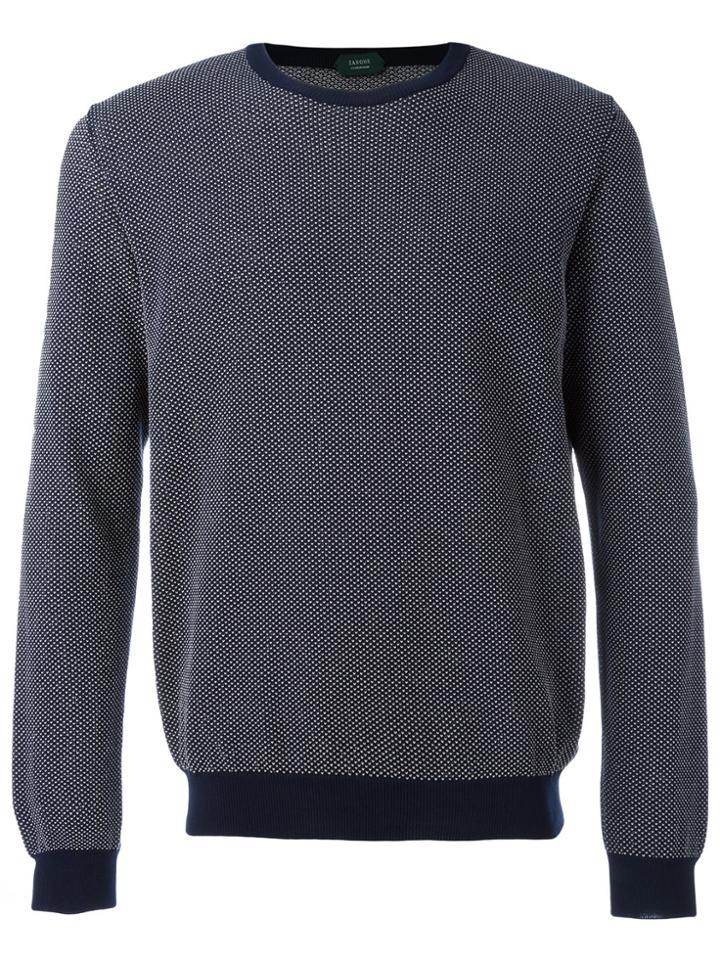 Zanone Knitted Sweater - Blue