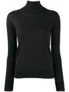 Ermanno Scervino Embellished Logo High-neck Sweater - Black