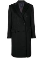 Fay Buttoned Midi Coat - Black