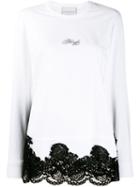 Philosophy Di Lorenzo Serafini Lace Hem Jersey Top - White