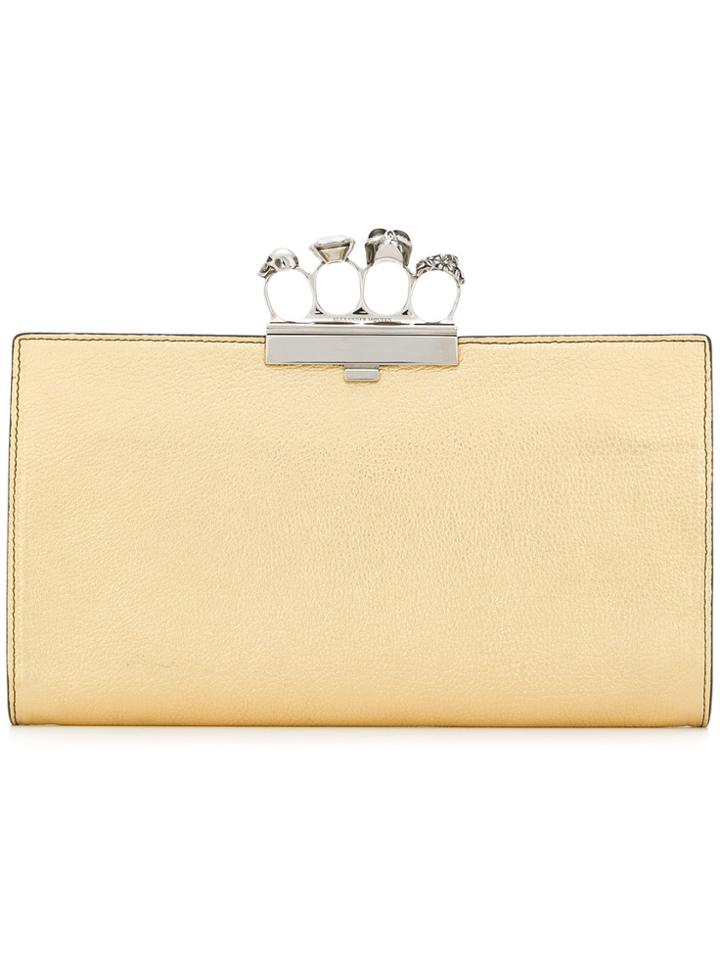 Alexander Mcqueen Knuckle Clutch - Metallic