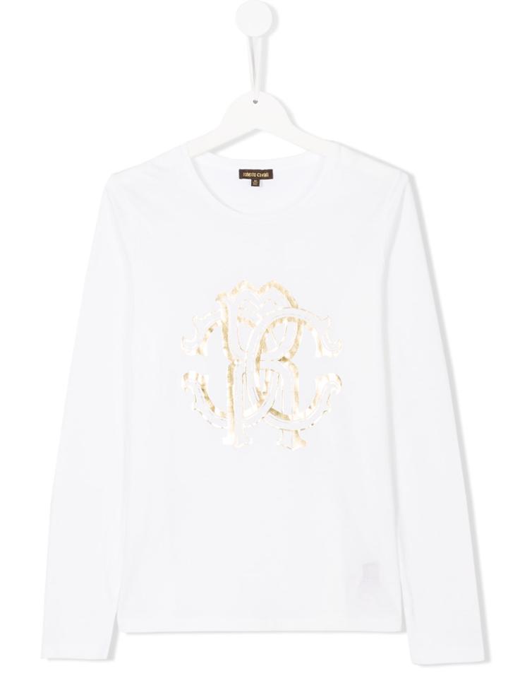 Roberto Cavalli Kids Logo T-shirt - White