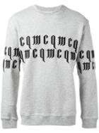 Mcq Alexander Mcqueen Goth Logo Sweatshirt, Men's, Size: Large, Grey, Cotton