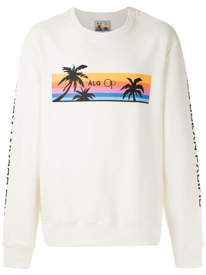 Àlg Land Scape + Op Printed Sweatshirt - White