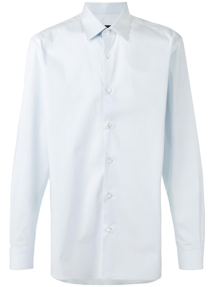 Z Zegna - Classic Shirt - Men - Cotton/spandex/elastane - 44, Blue, Cotton/spandex/elastane
