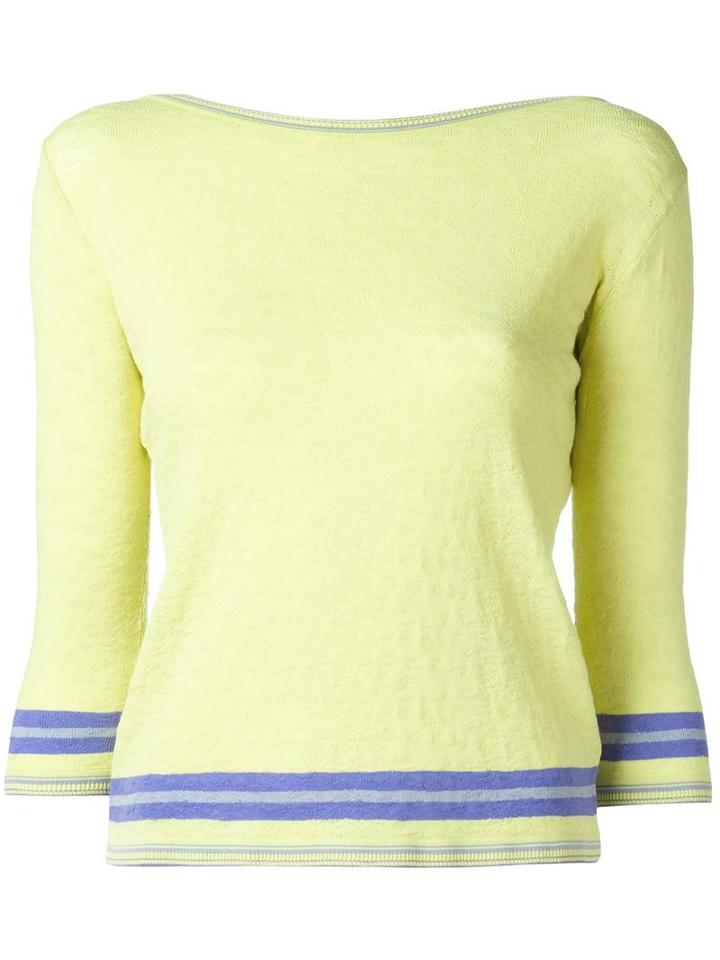 Ermanno Scervino Three-quarter-sleeve Sweater, Women's, Size: 48, Green, Polyester/viscose