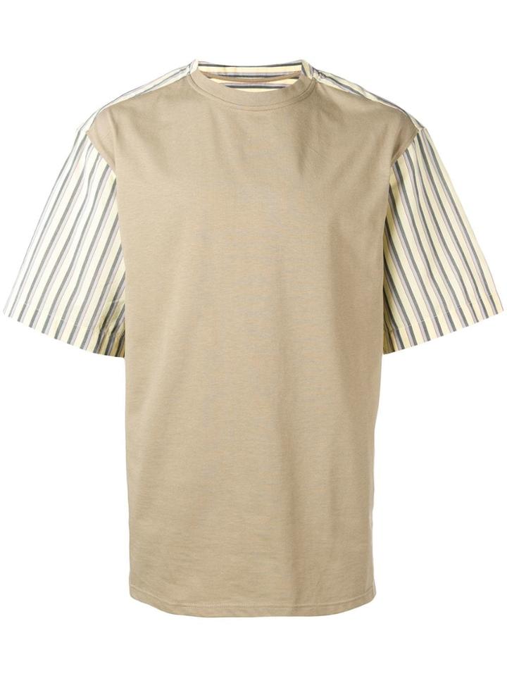 Lanvin Short-sleeve Panelled T-shirt - Neutrals