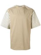 Lanvin Short-sleeve Panelled T-shirt - Neutrals