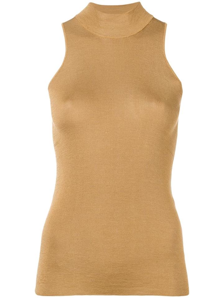 Roberto Collina Fine Knit Tank Top - Brown