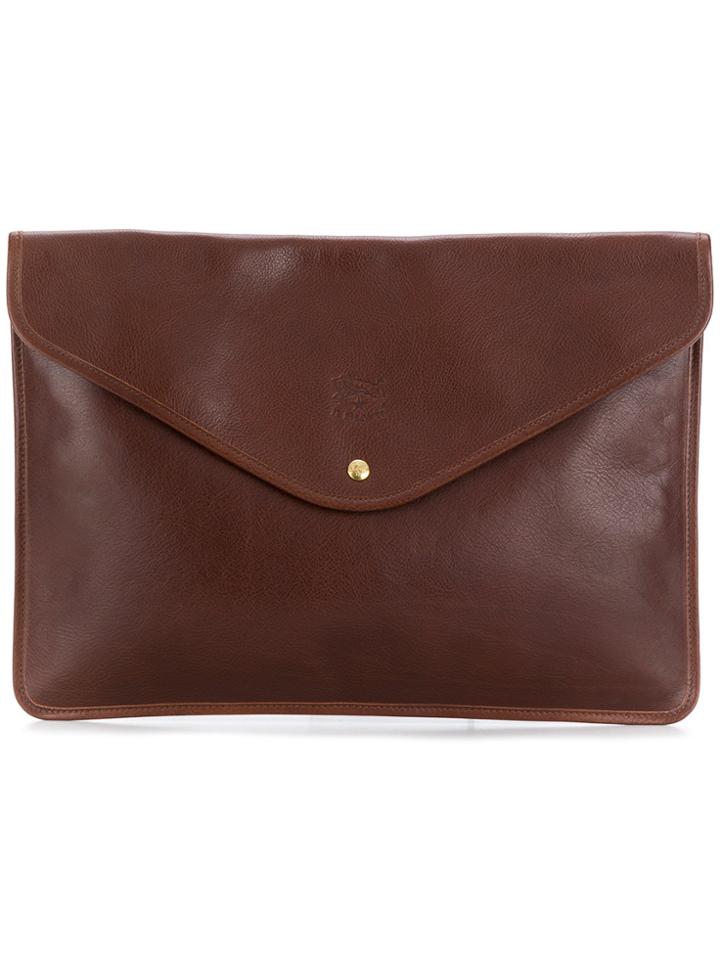Il Bisonte Envelope Clutch - Brown