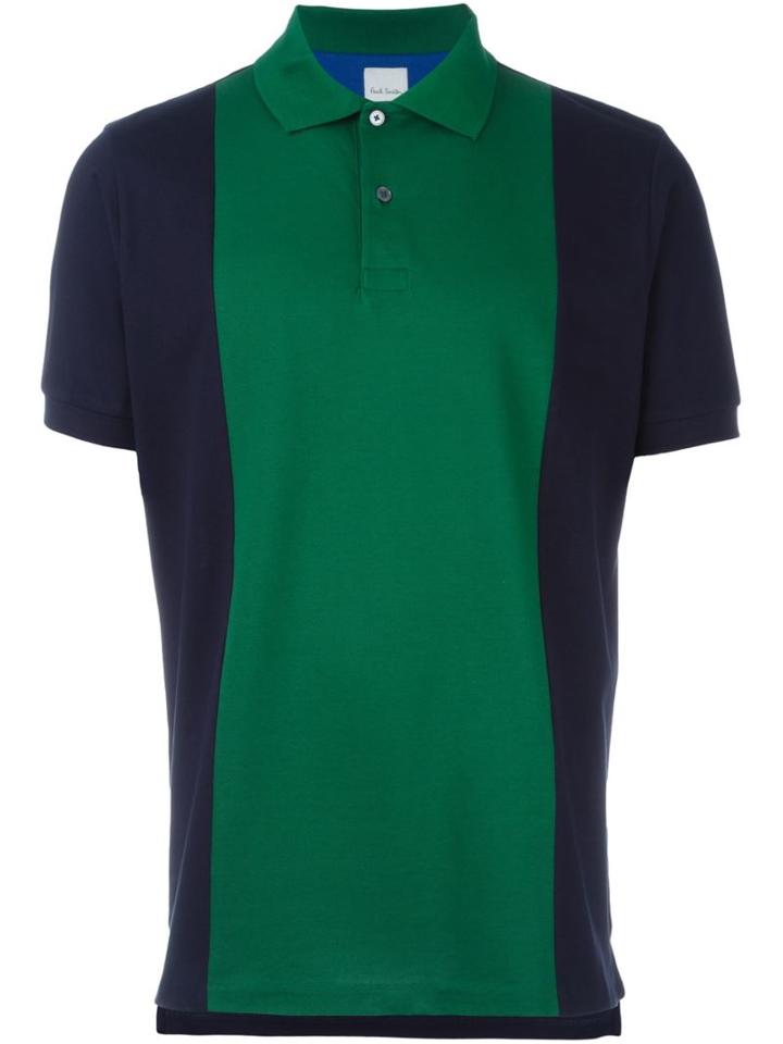 Paul Smith Colour Block Polo Shirt, Men's, Size: Xl, Blue, Cotton