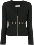 Versace Collection Zipped Fitted Jacket - Black