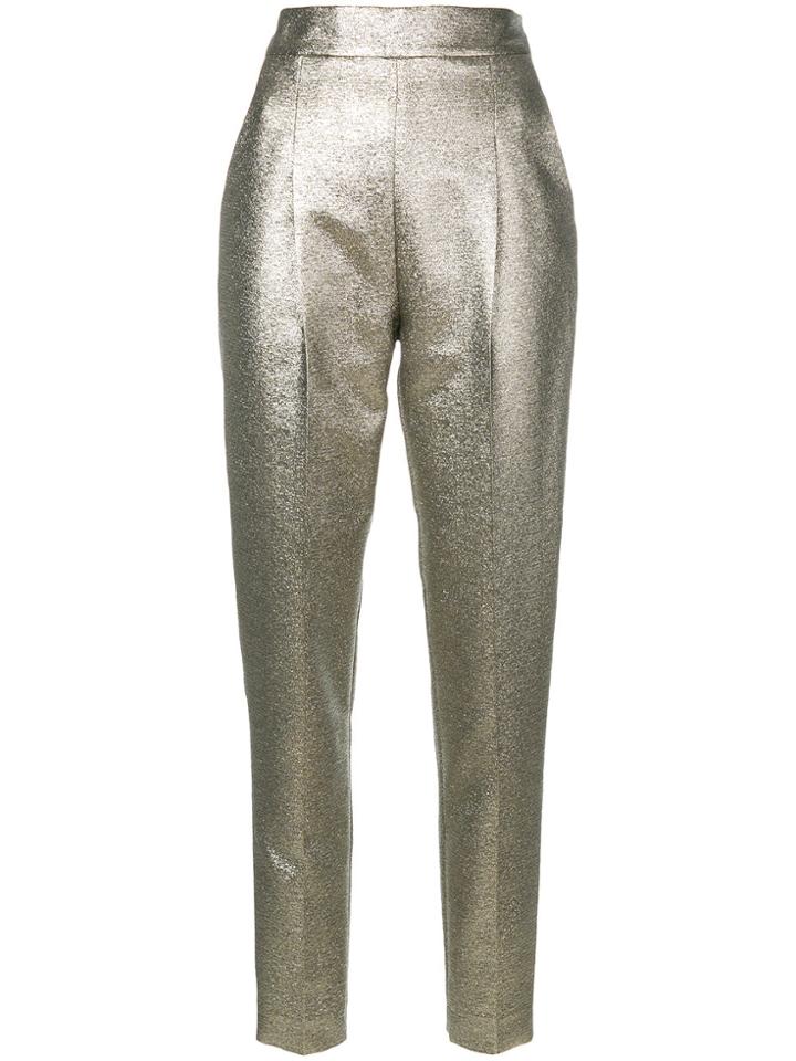 Philosophy Di Lorenzo Serafini Space High-waisted Trousers - Metallic