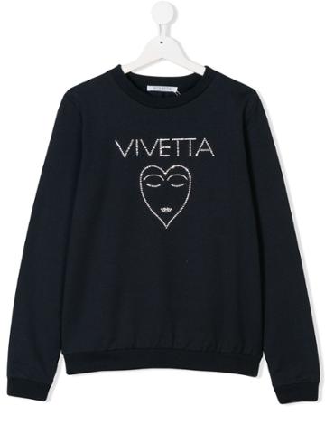 Vivetta Kids Teen Embellished T-shirt - Blue