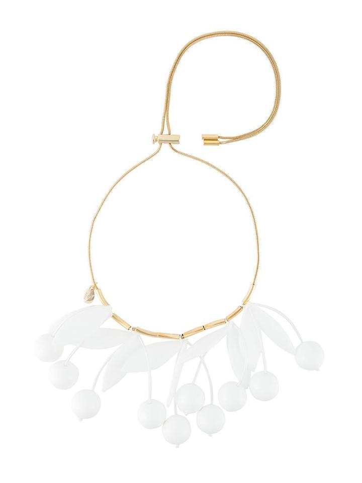 P.a.r.o.s.h. Cherry Necklace, Women's, White, Brass/zamak/polymethyl Methacrylate