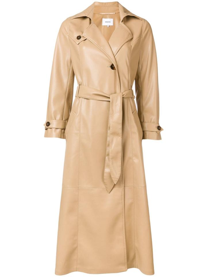 Nanushka Double Breasted Coat - Neutrals