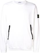 Stone Island Side Zip Sweatshirt - White